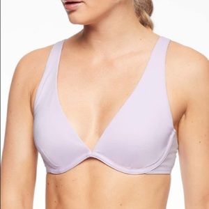 Athleta NWT Bra Cup Plunge Bikini Top 34 b c